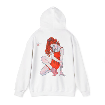 Unisex Heavy Blend™ Hooded Sweatshirt - Motiv: Front Julia (klein 16,5 cm) & Rückseite Julia, H 43 cm