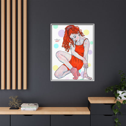 Matte Canvas, Framed (Multi-color) - Motiv:  Julia, Farbkreise, Format groß, H 91,4 bis 152,4 cm