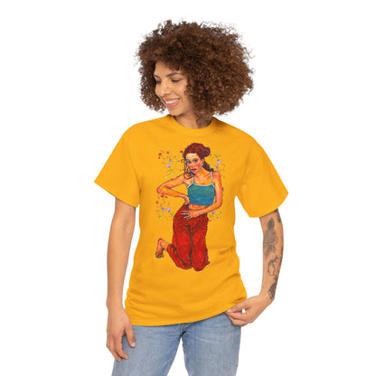 Unisex Heavy Cotton Tee - Motiv: Motiv Lea, Ranken, 49cm, Neck Label
