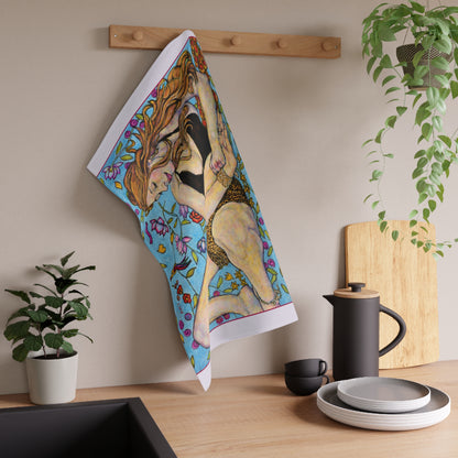 Tea Towels (cotton, poly) - Motiv: Ida, bündig, 46 x 76 cm, Veilchen