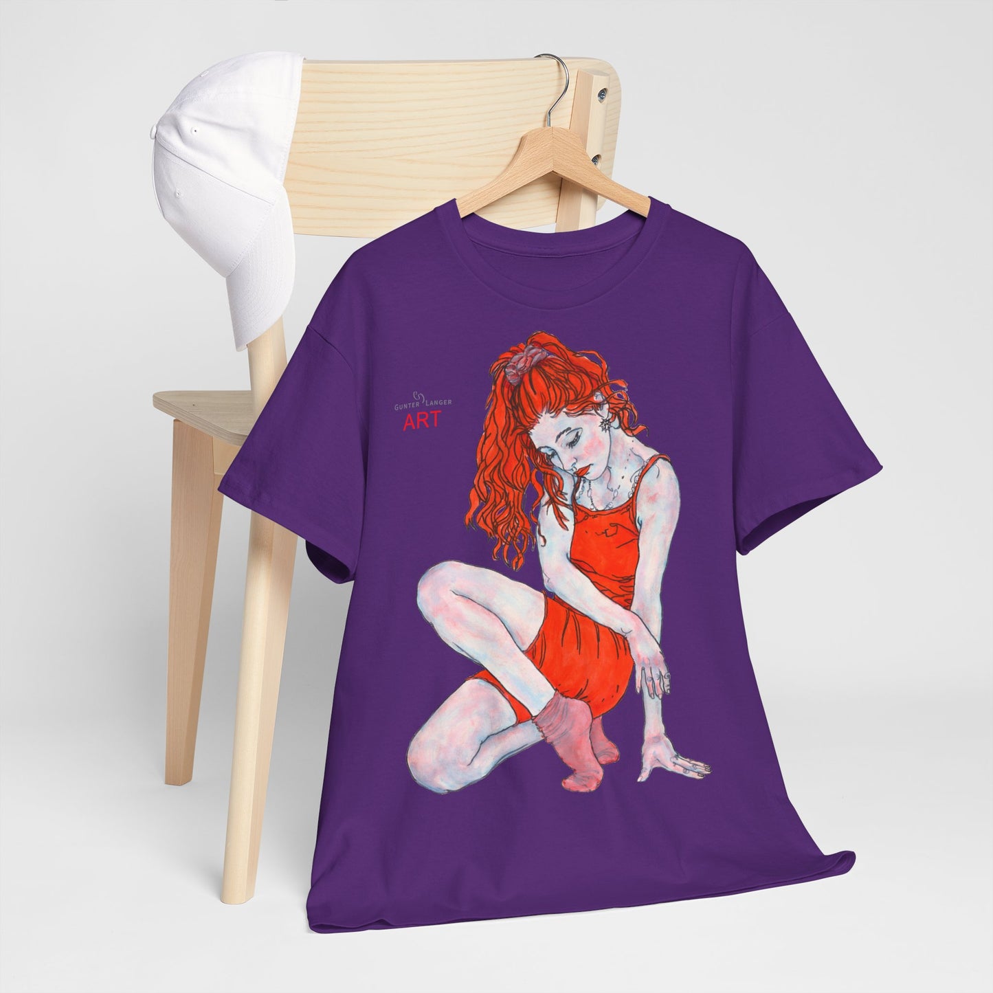 Unisex Heavy Cotton Tee - Motiv: Front Julia,  H 47 cm