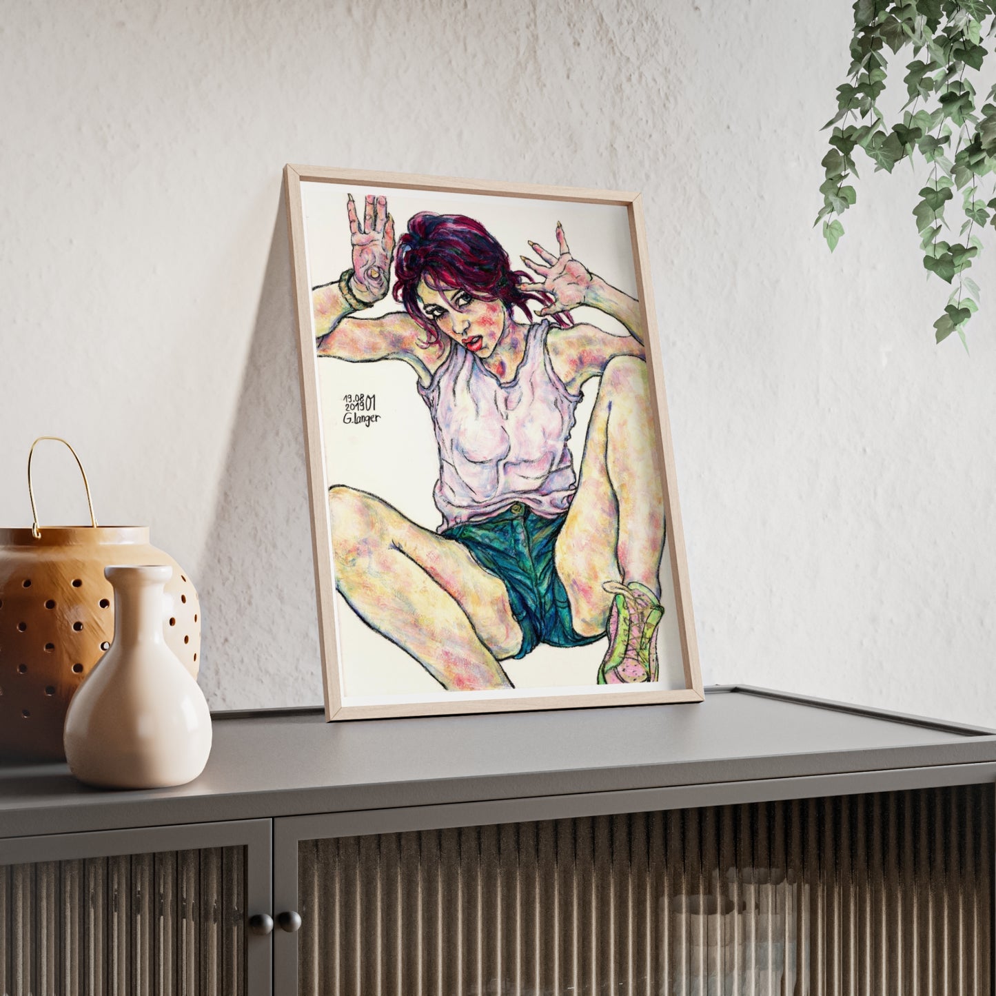 Posters with Wooden Frame - Motiv: Siegesgöttin