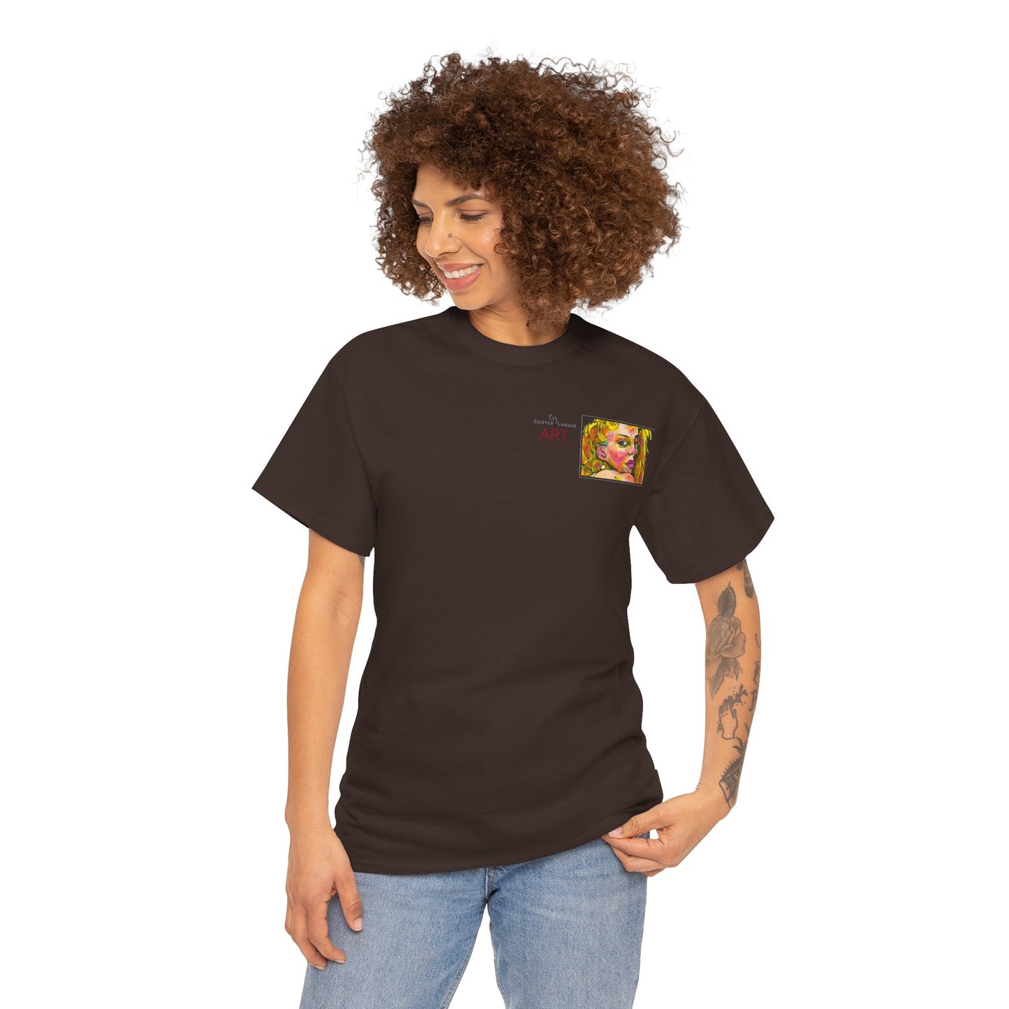 Unisex Heavy Cotton Tee - Motiv: Romina, H 7 cm