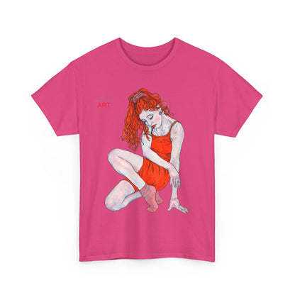 Unisex Heavy Cotton Tee - Motiv: Front Julia, H 41 cm