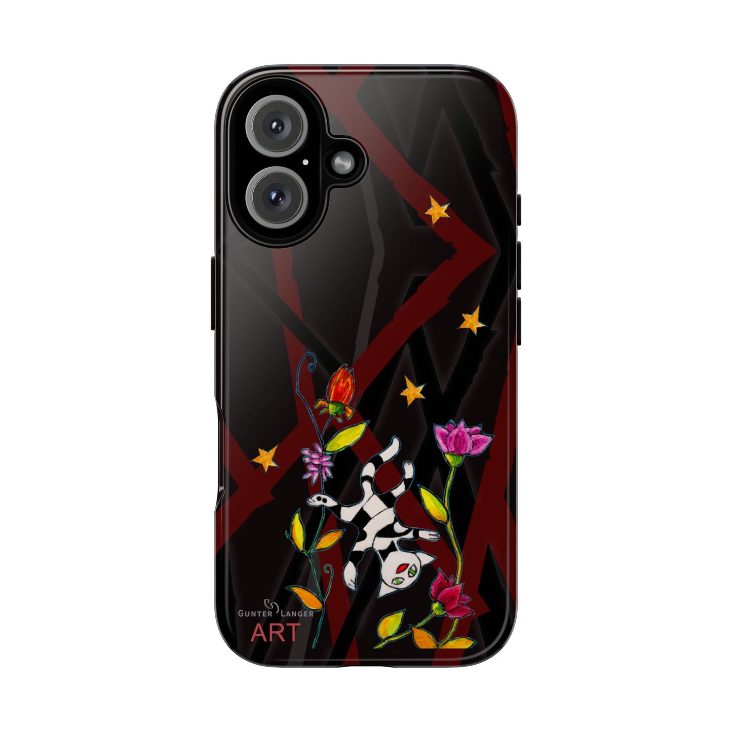 Tough Cases - iPhone - Motiv: Katze schwebt und Ranken, H 7,73 cm, Mikado3