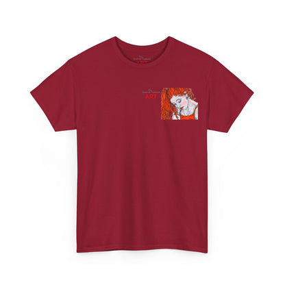 Unisex Heavy Cotton Tee - Motiv:  Front Julia, Ausschnitt & Rückseite Julia, H 49 cm, Aura, N-Label