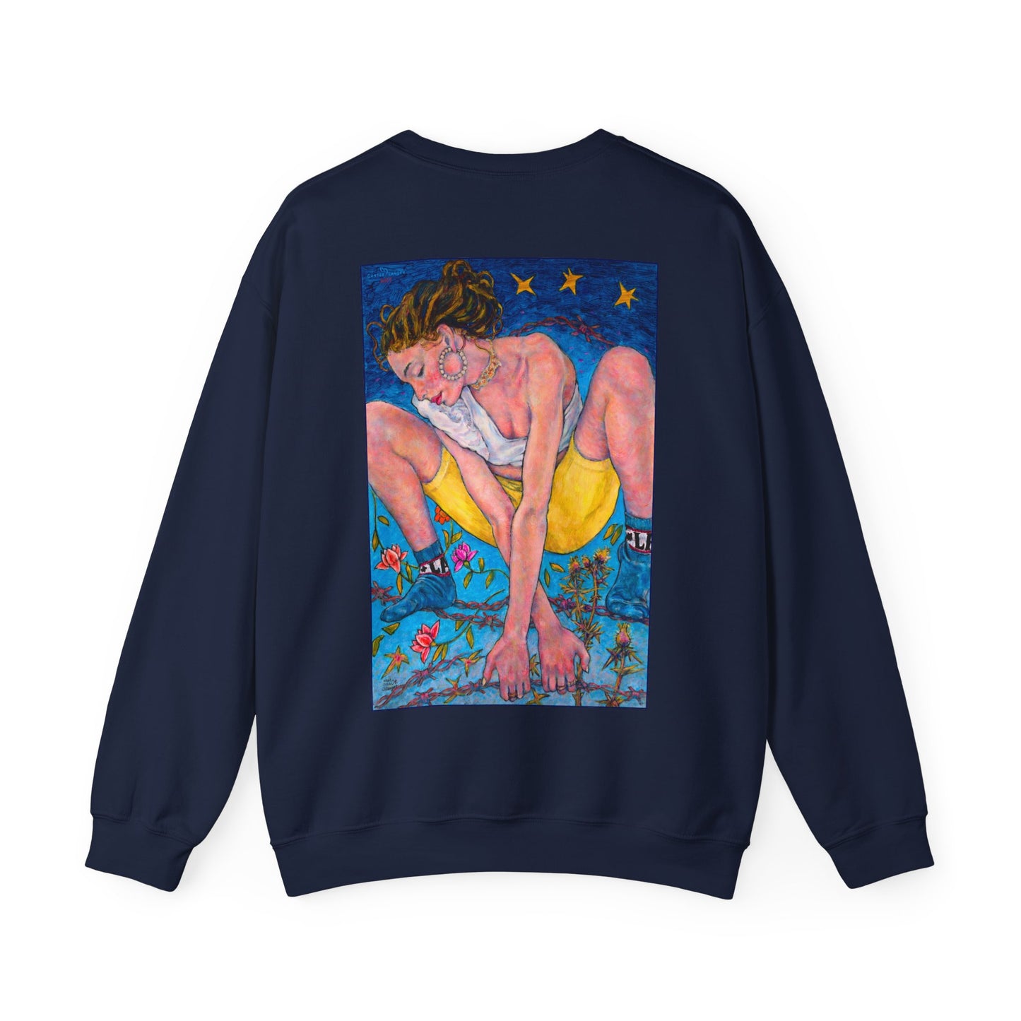 Unisex Heavy Blend™ Crewneck Sweatshirt - Motiv: Front Alva (Ausschnitt) &  Rückseite Alva