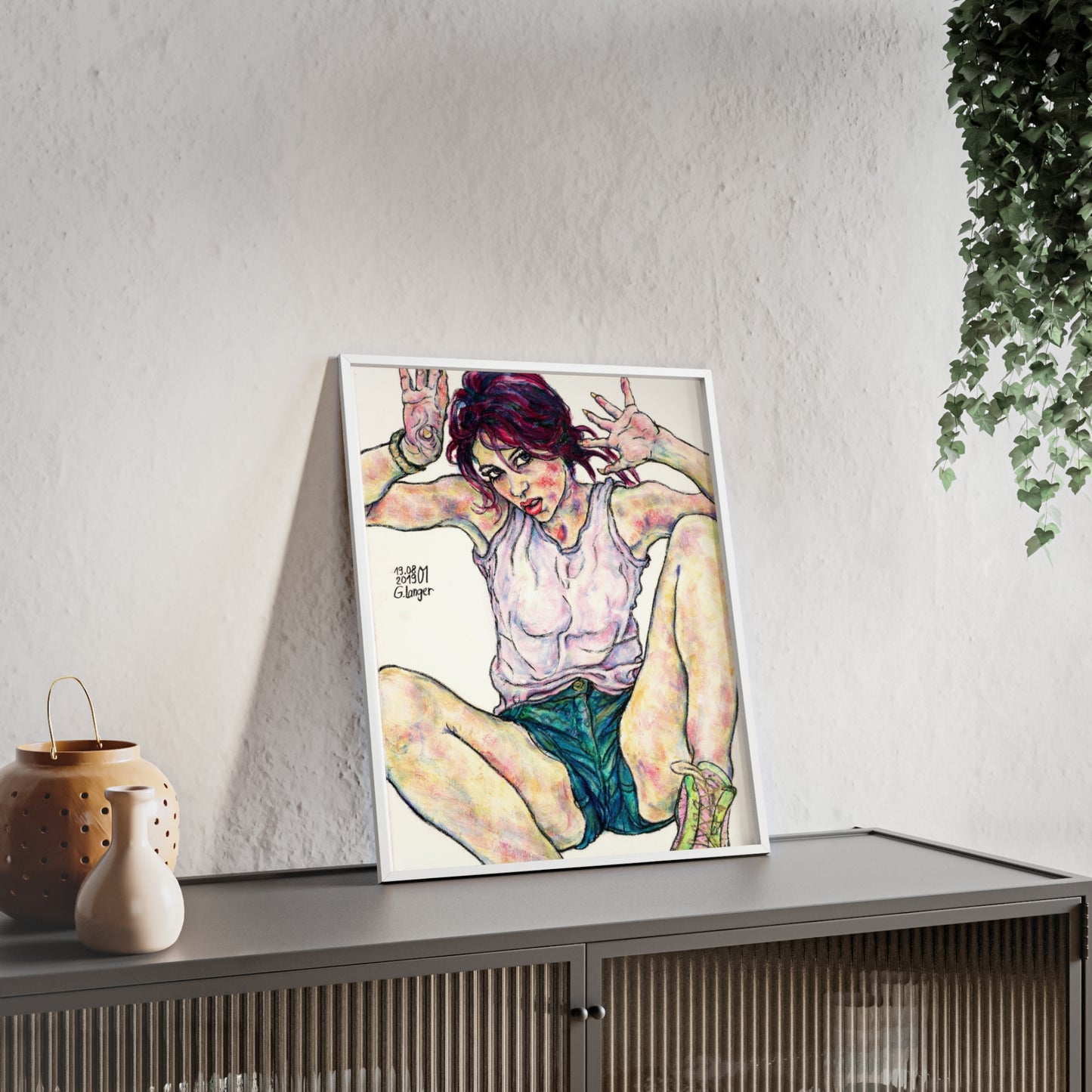 Posters with Wooden Frame - Motiv: Siegesgöttin