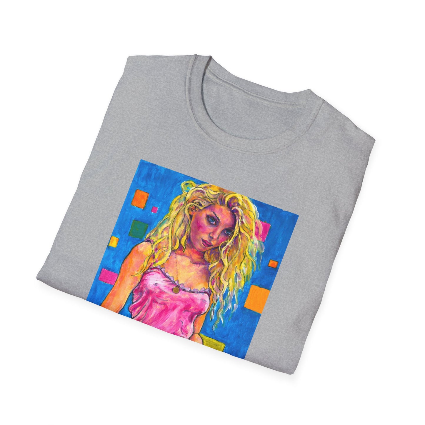 Unisex Softstyle T-Shirt - Motiv: Front Maria,  H 33cm