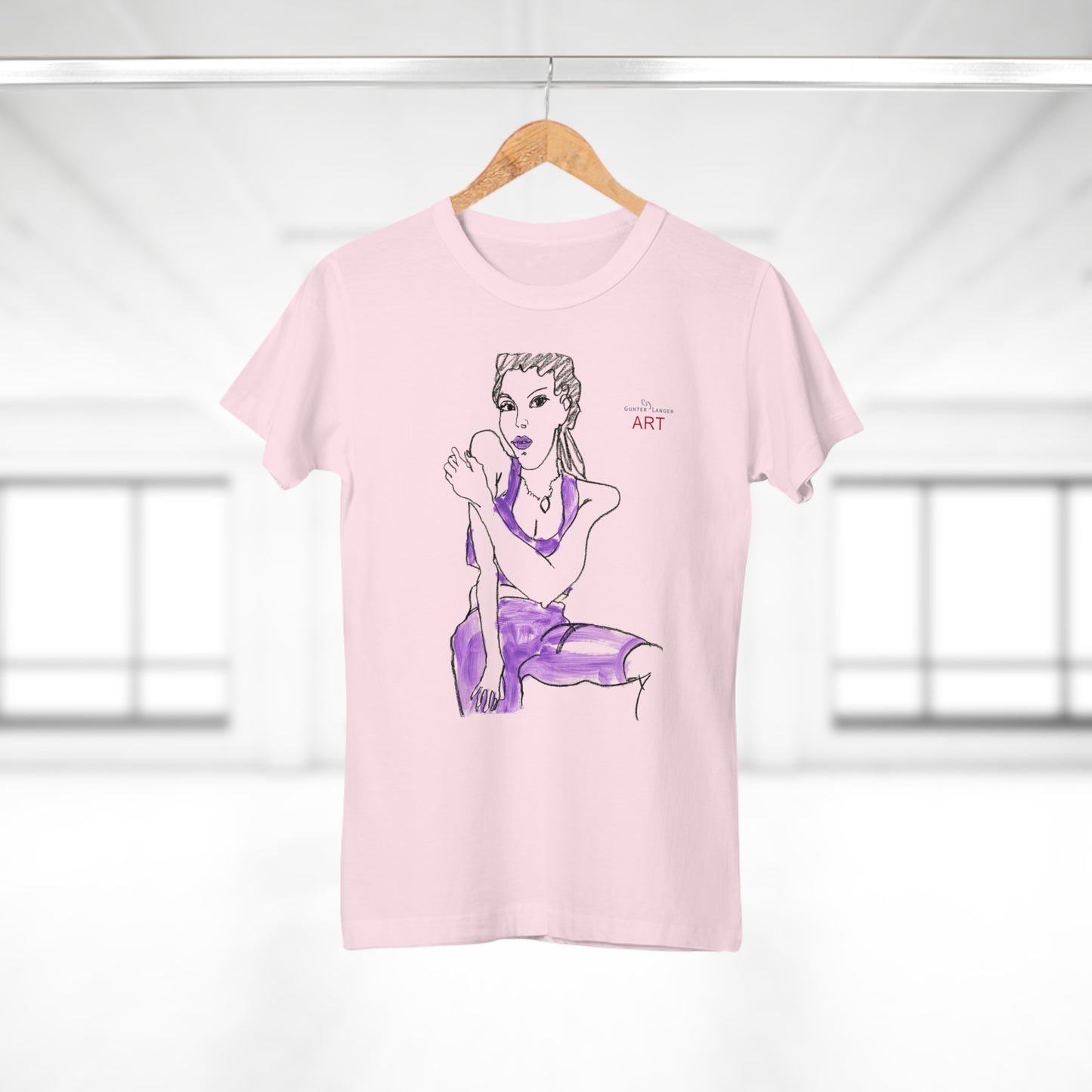 Single Jersey Women's T-shirt - Motiv: Front, Front Carlotta H 34,5 cm