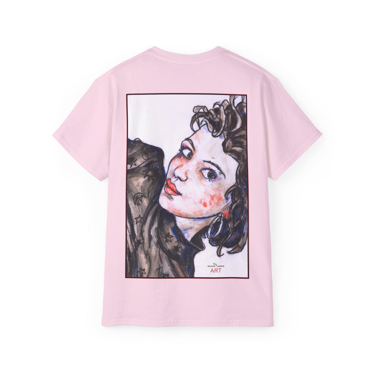 Unisex Ultra Cotton Tee - Motiv: Front Annette (Ausschnitt) & Rückseite Annette