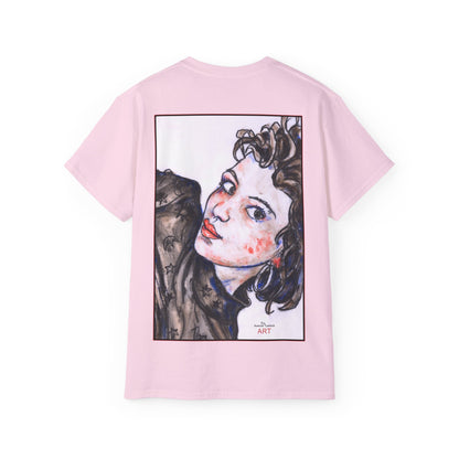 Unisex Ultra Cotton Tee - Motiv: Front Annette (Ausschnitt) & Rückseite Annette