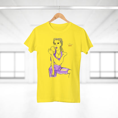 Single Jersey Women's T-shirt - Motiv: Front, Front Carlotta H 34,5 cm