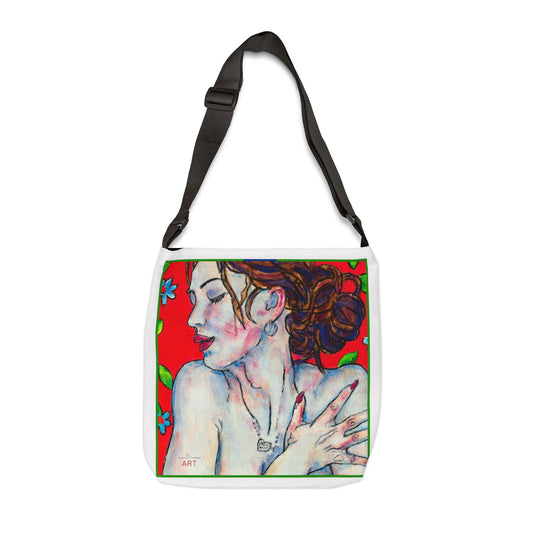 Adjustable Tote Bag (AOP) - Motiv: Kasten - 16''x16'' (40,6 x40,6 cm) -  Front "Maylin" & Rückseite "Romina"