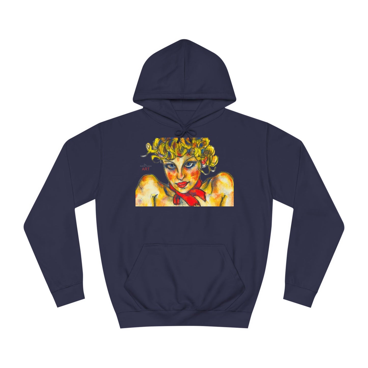 Unisex College Hoodie - Motiv: Frontseite Ina, frei, H 23,5 cm