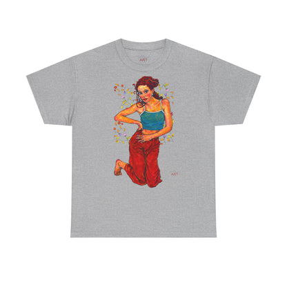 Unisex Heavy Cotton Tee - Motiv: Motiv Lea, Ranken, 49cm, Neck Label