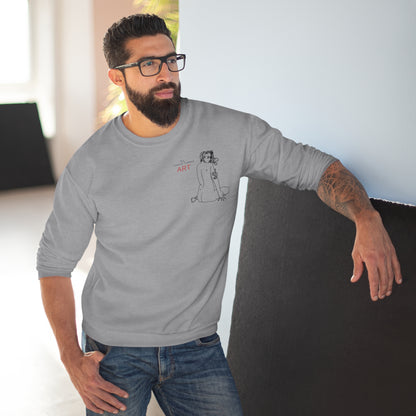 Unisex Crew Neck Sweatshirt (EU) - Motiv: Front Emilia H 13,6 cm & Rückseite Emilia H 48 cm