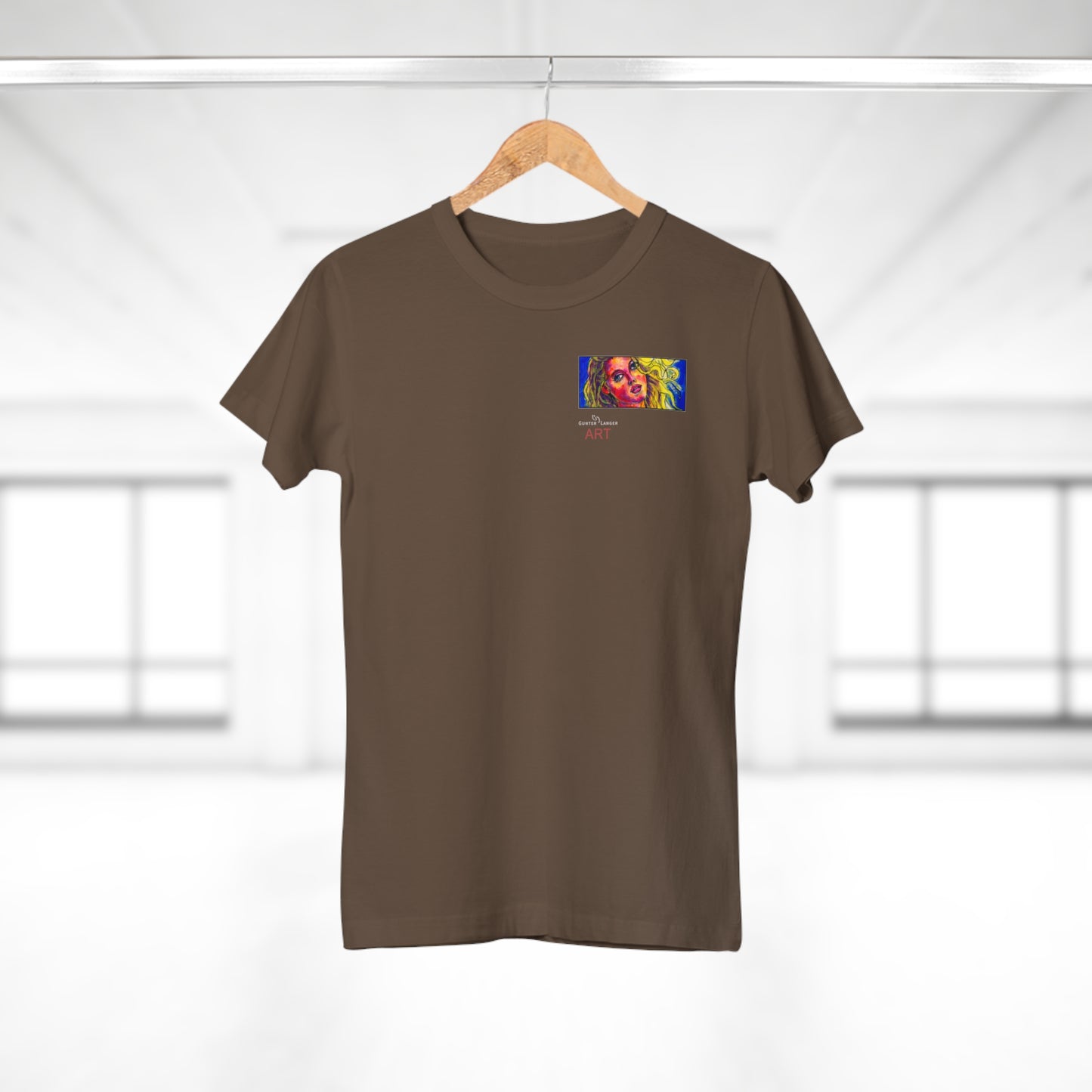 Single Jersey Women's T-shirt - dunkel - Motiv: Mascha, H 5 cm