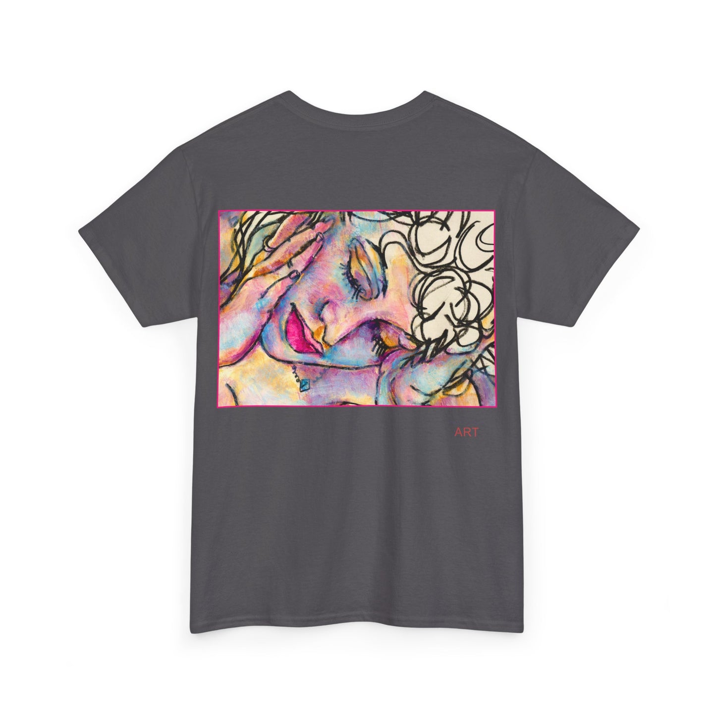 Unisex Heavy Cotton Tee - Motiv:  Motiv: Front Mara, H 9 cm & Rückseite Mara, H 27 cm