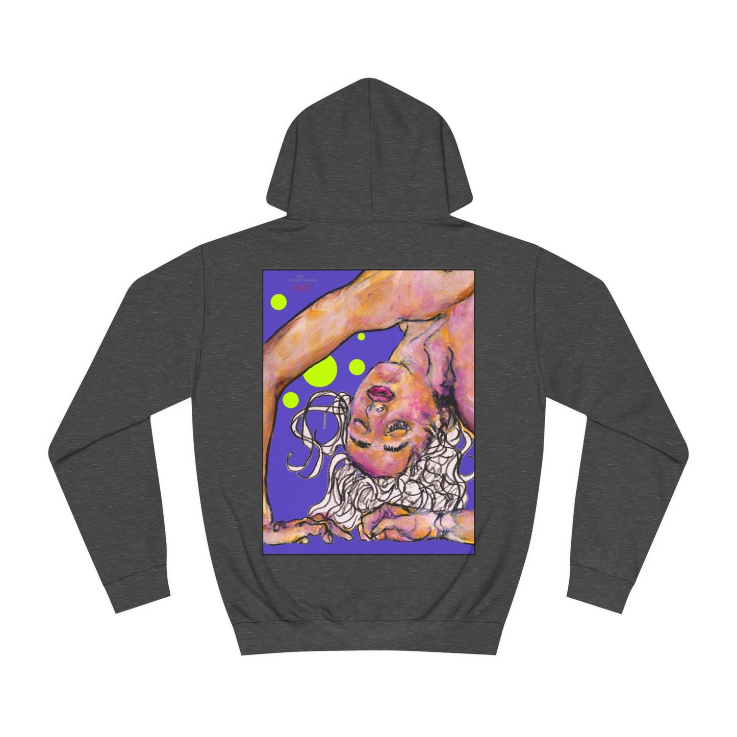 Unisex College Hoodie - Motiv: Front Hanna & Rückseite Hanna (violett)