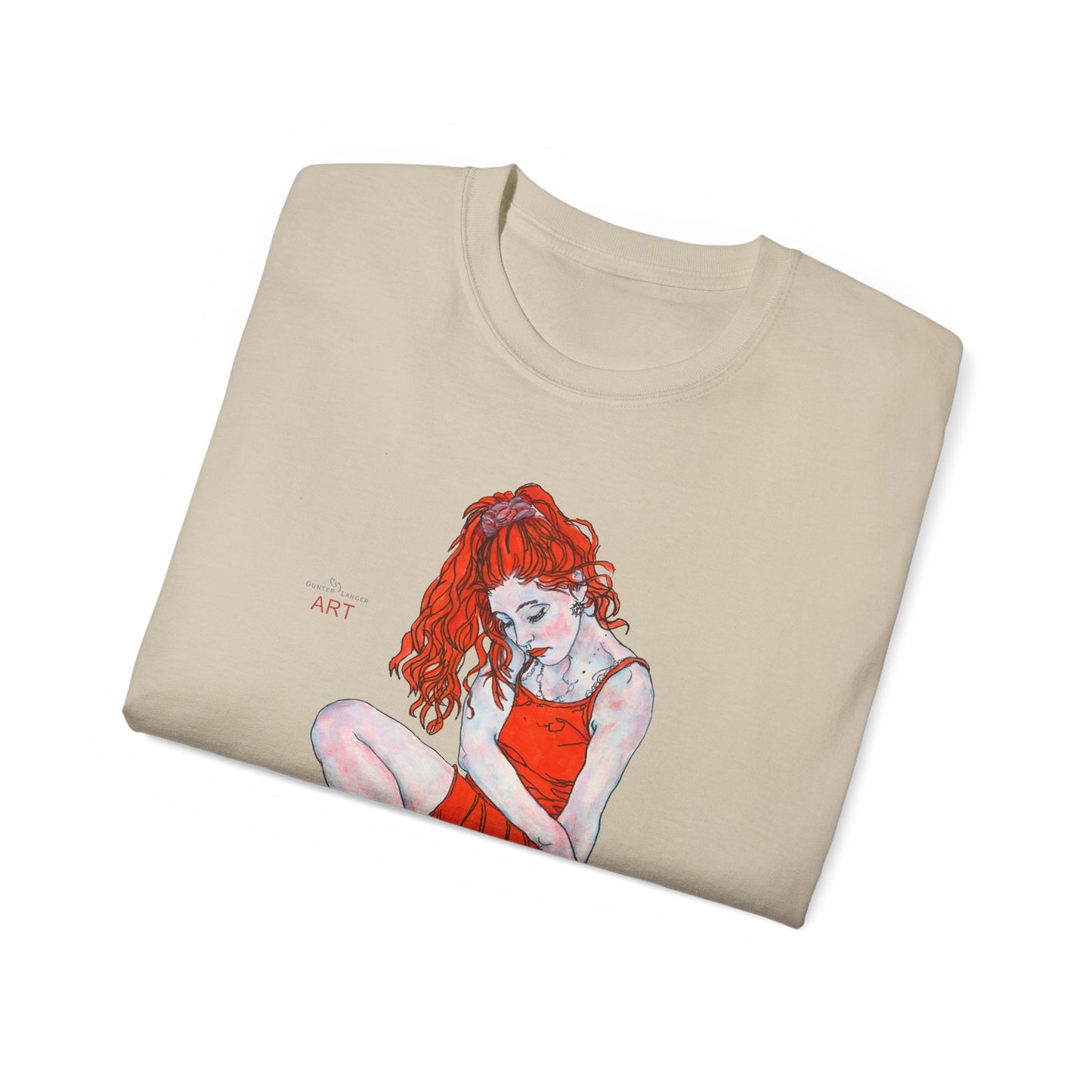 Unisex Ultra Cotton Tee - Motiv: Front Julia,  H 33,5 cm