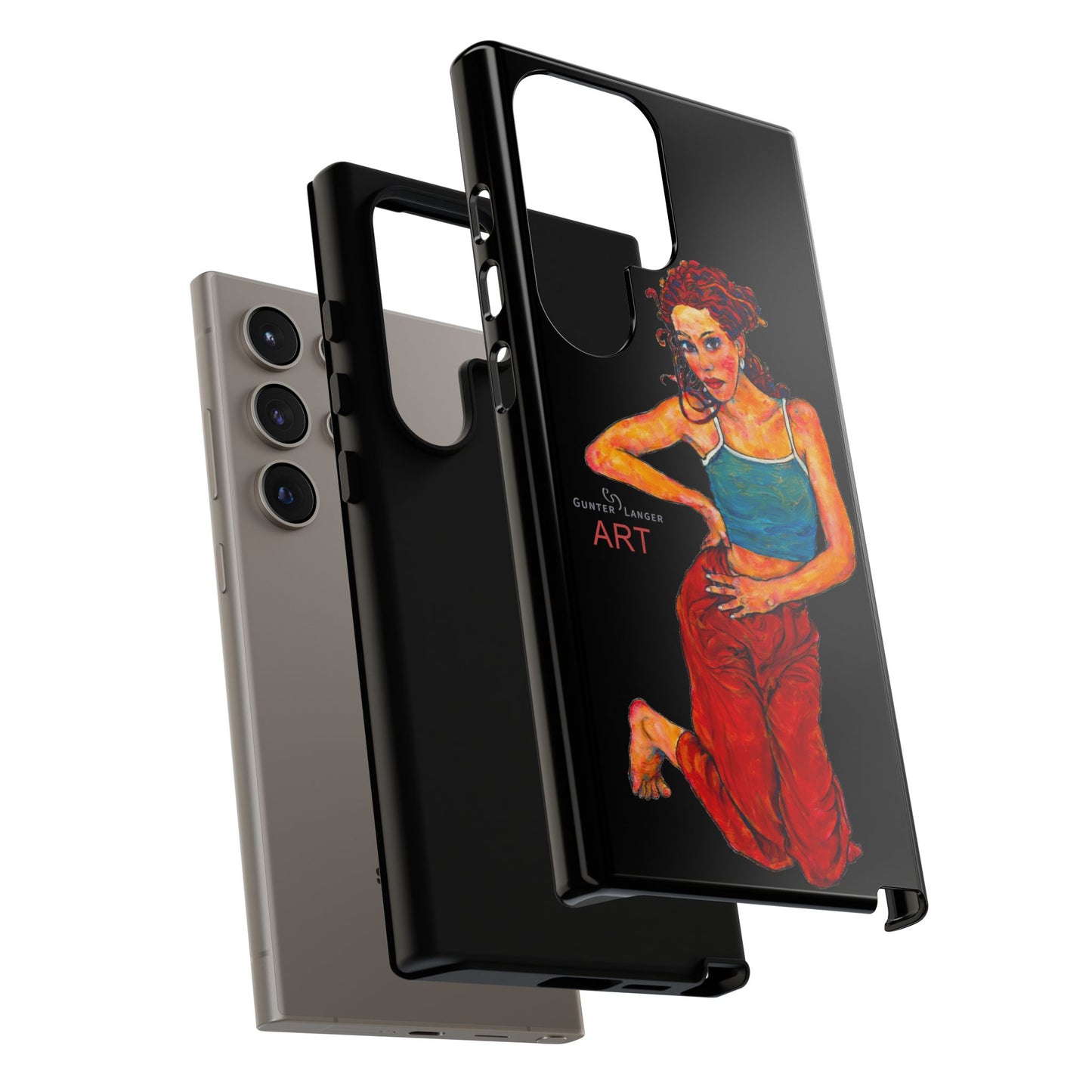 Tough Cases - Google Pixel - Samsung Galaxy - Motiv: Lea, Schwarz