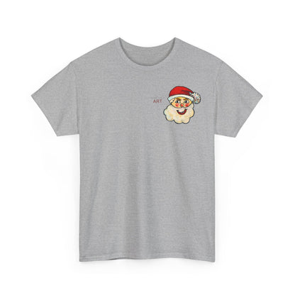 Unisex Heavy Cotton Tee - Motiv: Weihnachtsmann, H 13 cm