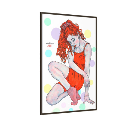 Matte Canvas, Framed (Multi-color) - Motiv:  Julia, Farbkreise, Format groß, H 91,4 bis 152,4 cm