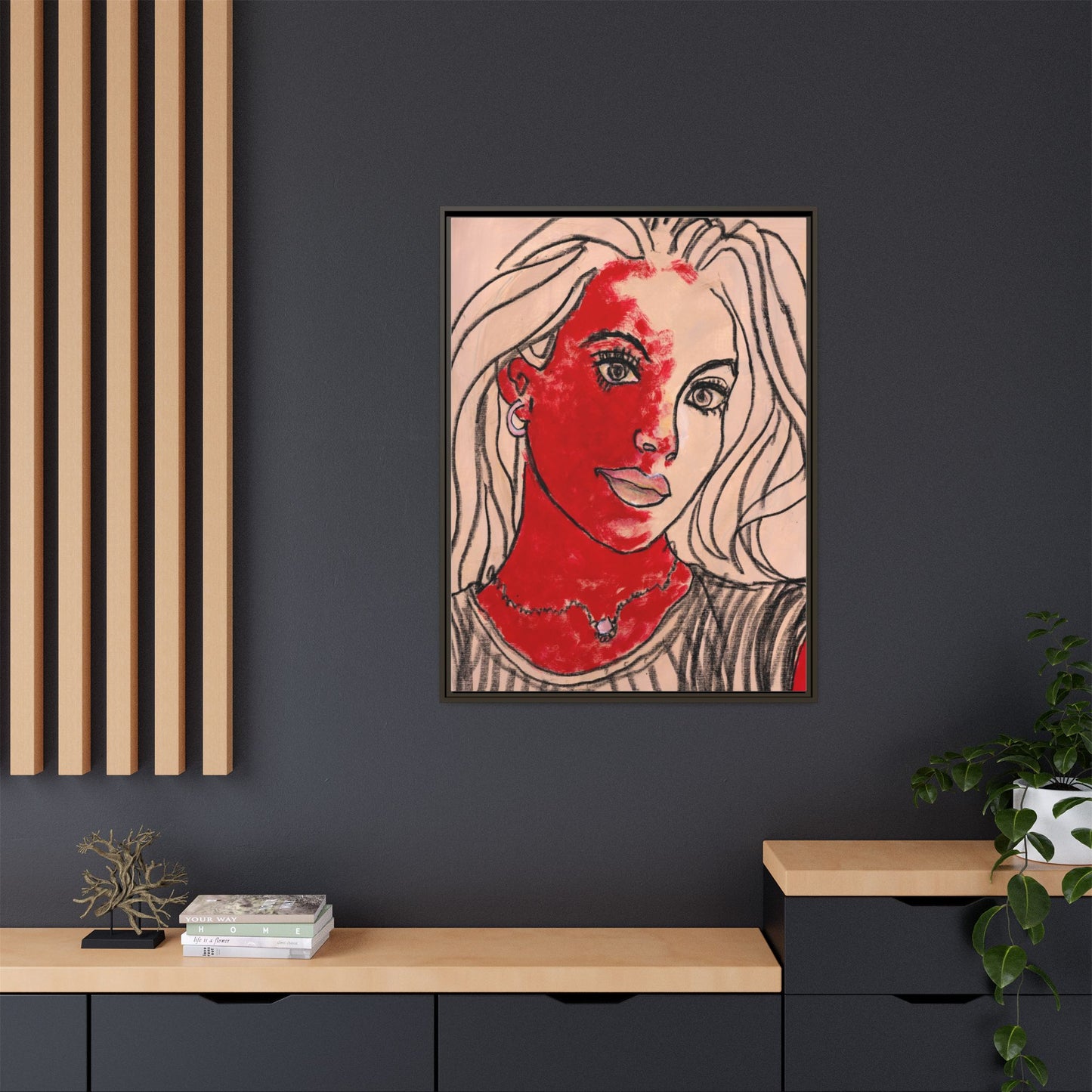 Matte Canvas, Framed (Multi-color) - Motiv: Christina, H 91,4 cm bis 152,4 cm