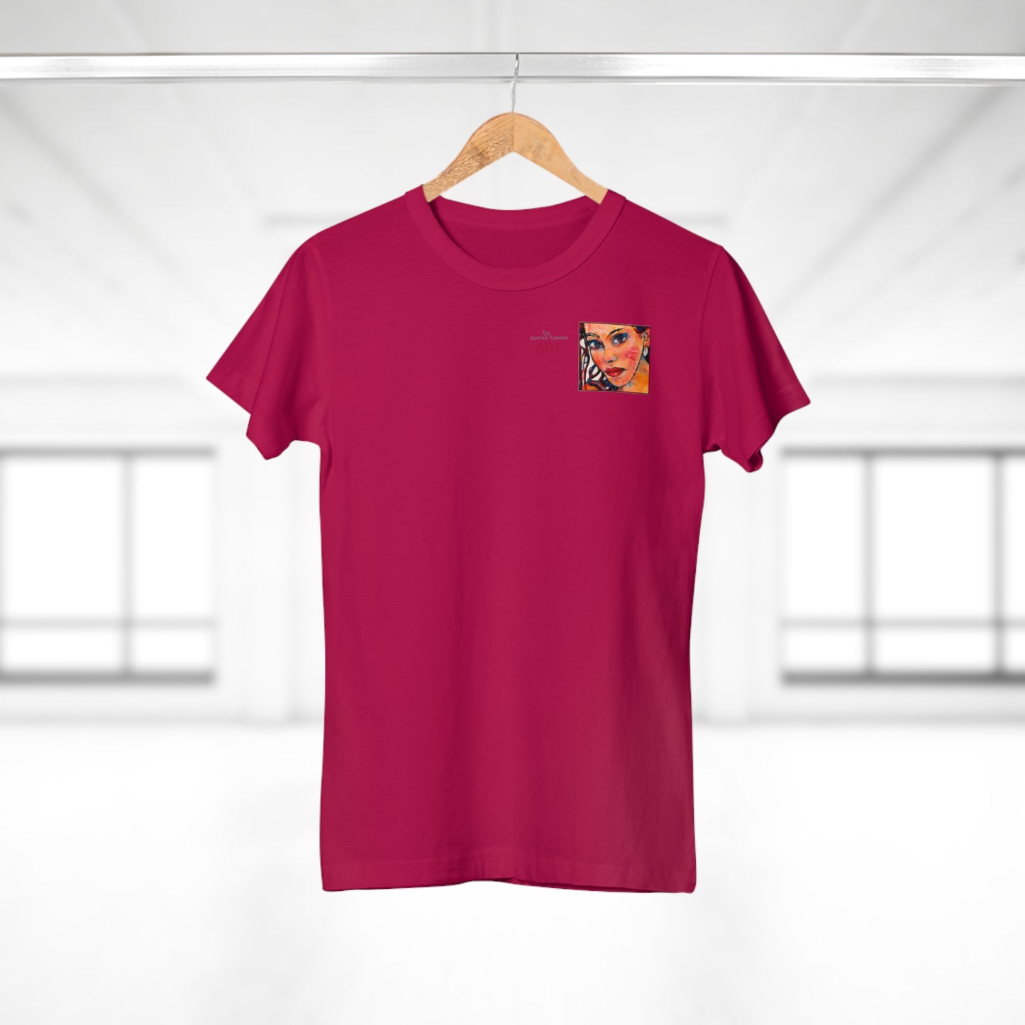 Single Jersey Women's T-shirt - Motiv: Lea, H 7 cm