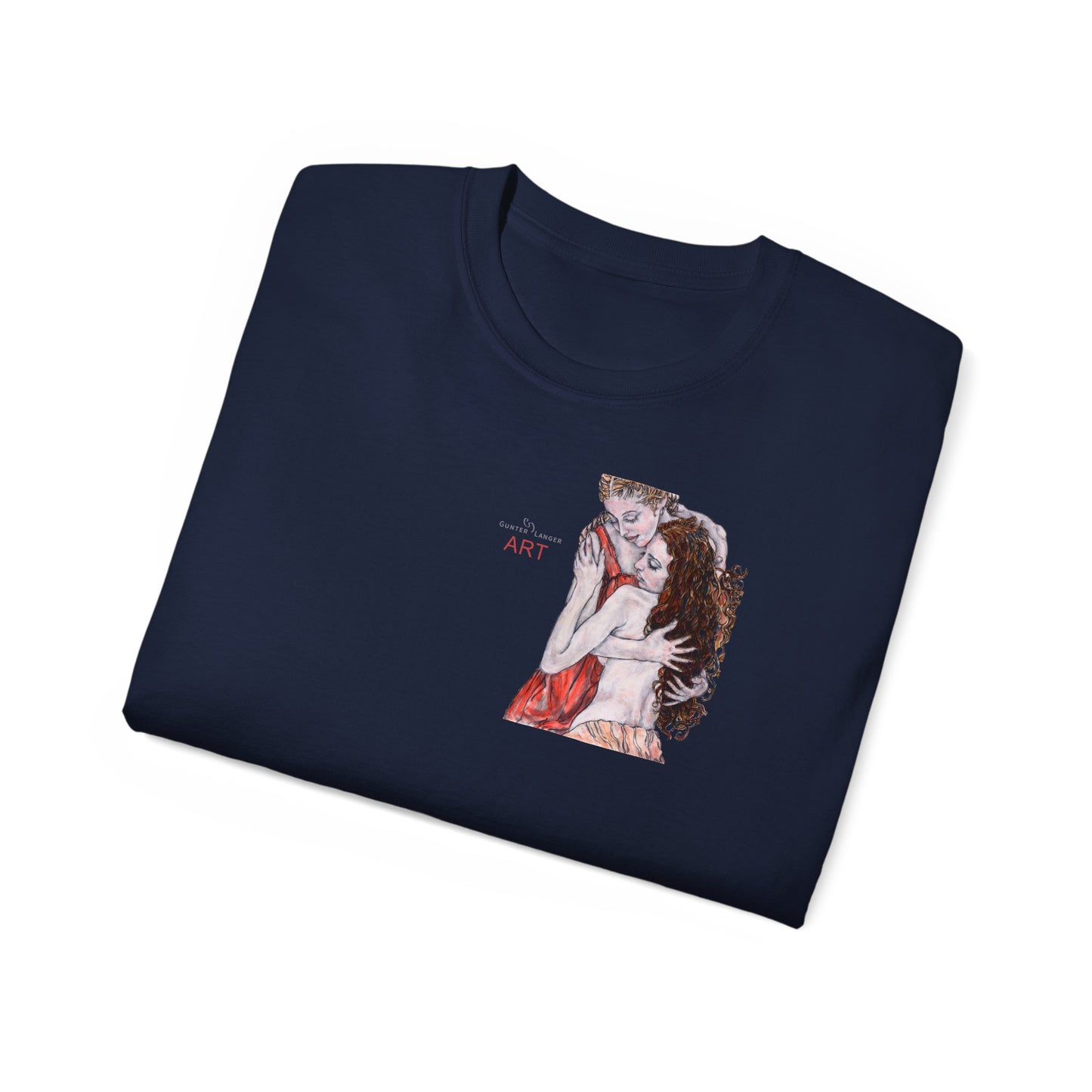 Unisex Ultra Cotton Tee - Mutter und Tochter - Motiv Bei dir (klein) & Bei dir (groß)