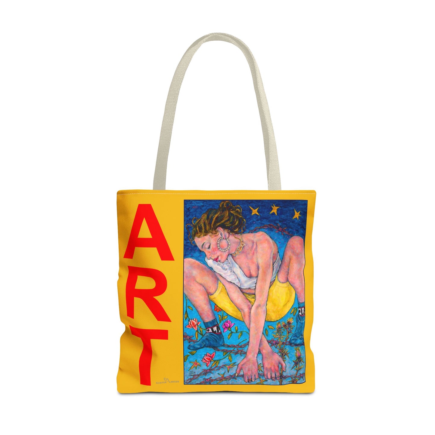 Tote Bag (AOP) - Motiv: Alva & Siegesgöttin, Gelb, Rot