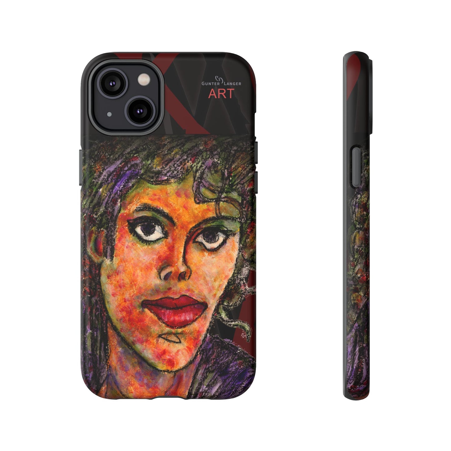 Tough Cases - iPhone - Motiv: MJ, Schwarz
