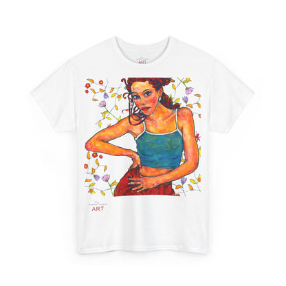 Unisex Heavy Cotton Tee - Motiv: Lea A02, Ranken, 40,45 cm, Neck Label