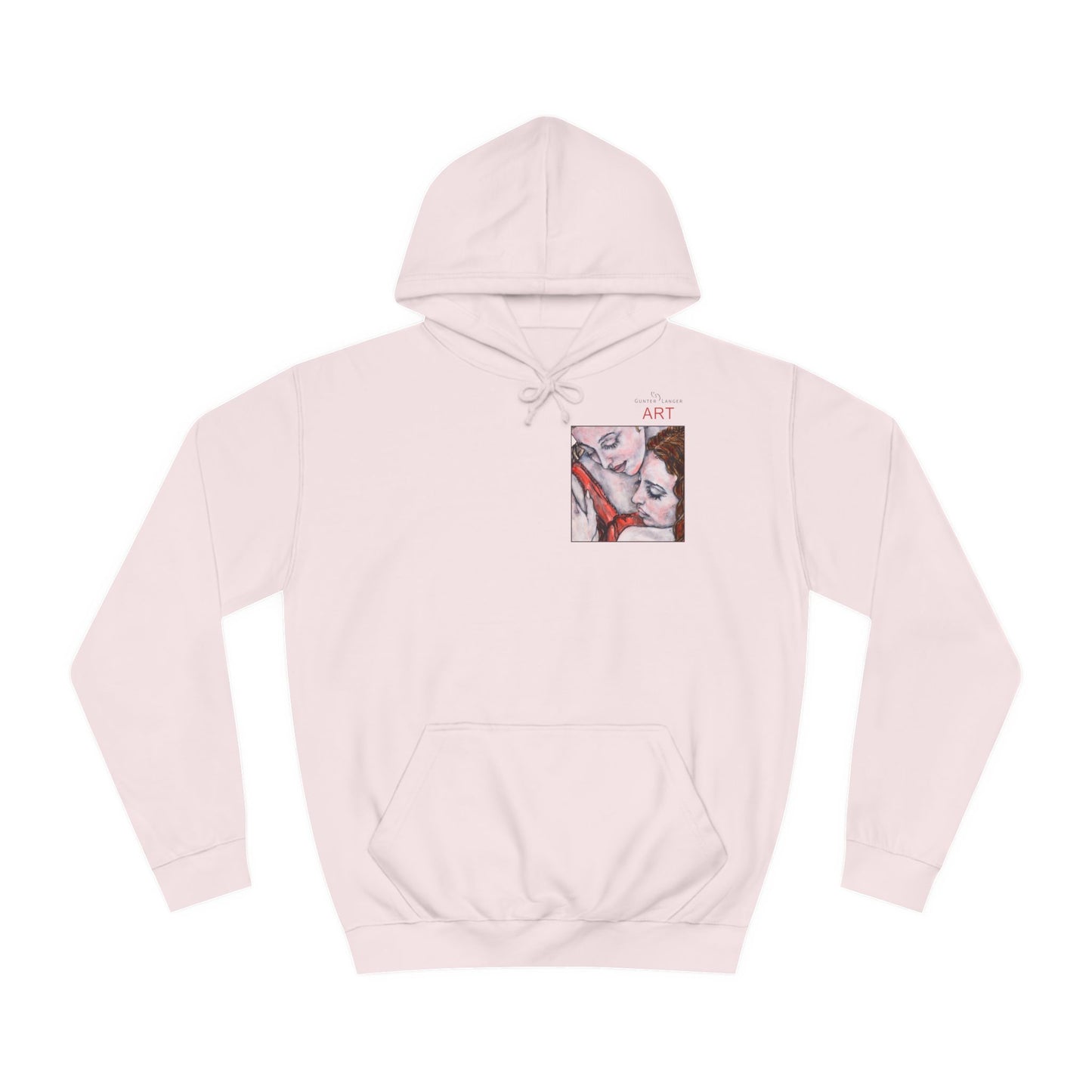 Unisex College Hoodie - Motiv: Front Bei dir & Rückseite Bei dir (gerahmt)