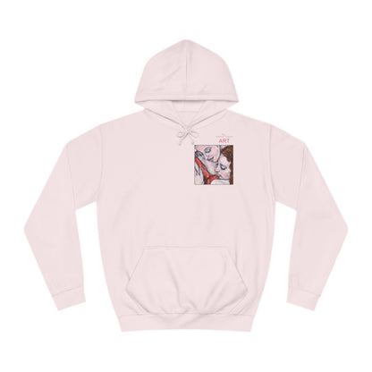 Unisex College Hoodie - Motiv: Front Bei dir & Rückseite Bei dir (gerahmt)