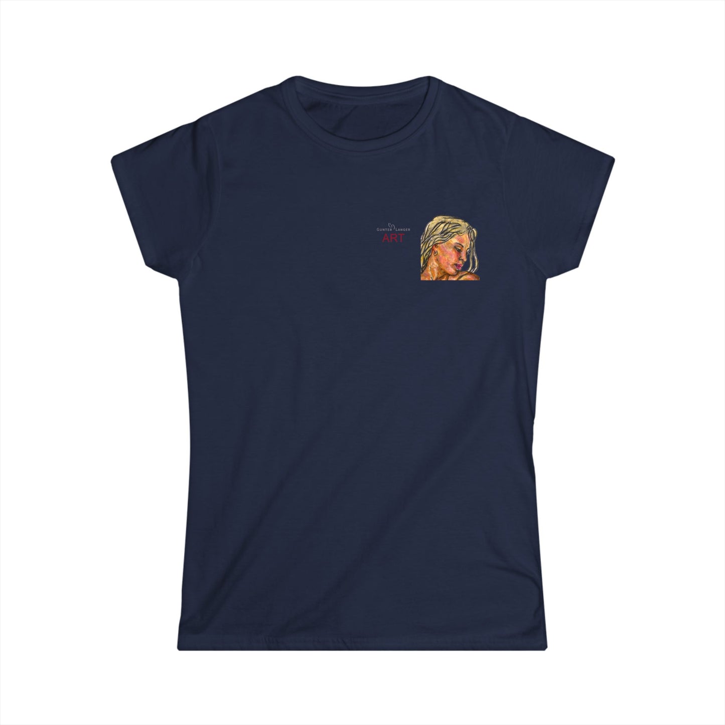 Women's Softstyle Tee - Motiv: Front, Erna, H 8 cm
