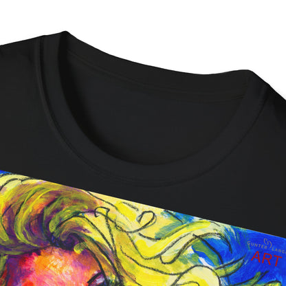 Unisex Softstyle T-Shirt - Motiv: Front Mascha, H 49cm sw, Neck Label