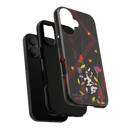 Tough Cases - iPhone - Motiv: Katze schwebt und Ranken, H 7,73 cm, Mikado3
