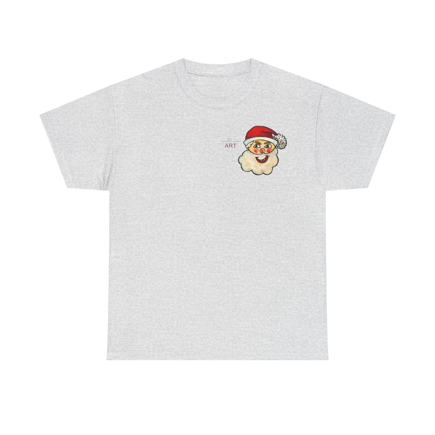 Unisex Heavy Cotton Tee - Motiv: Weihnachtsmann, H 13 cm