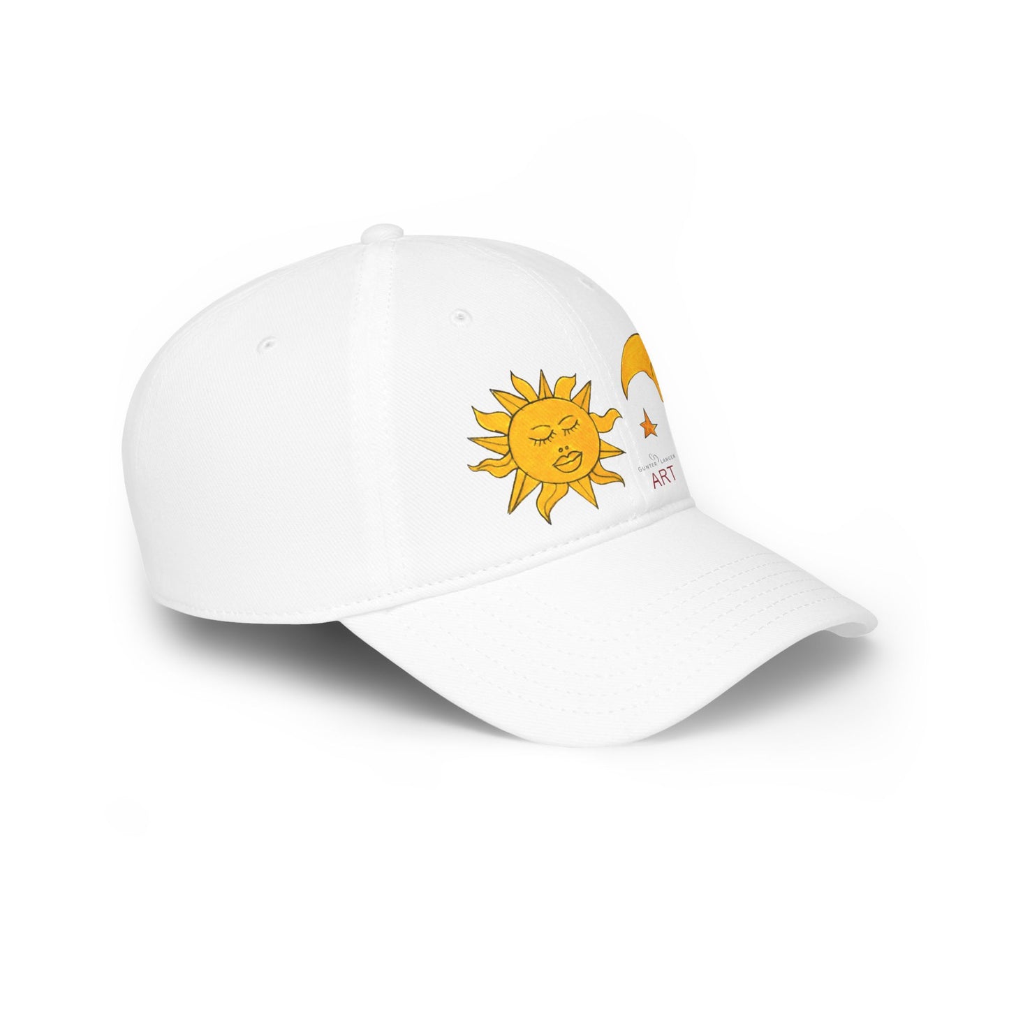Low Profile Baseball Cap - Motiv: Sonne Mond und Sterne