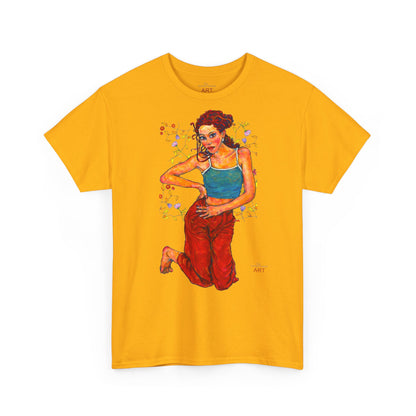 Unisex Heavy Cotton Tee - Motiv: Motiv Lea, Ranken, 49cm, Neck Label