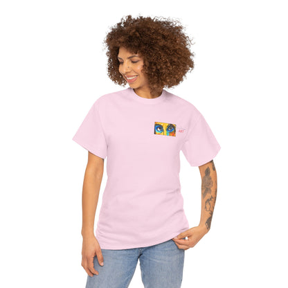Unisex Heavy Cotton Tee - Motiv Augen & Frechdax, Neck Label