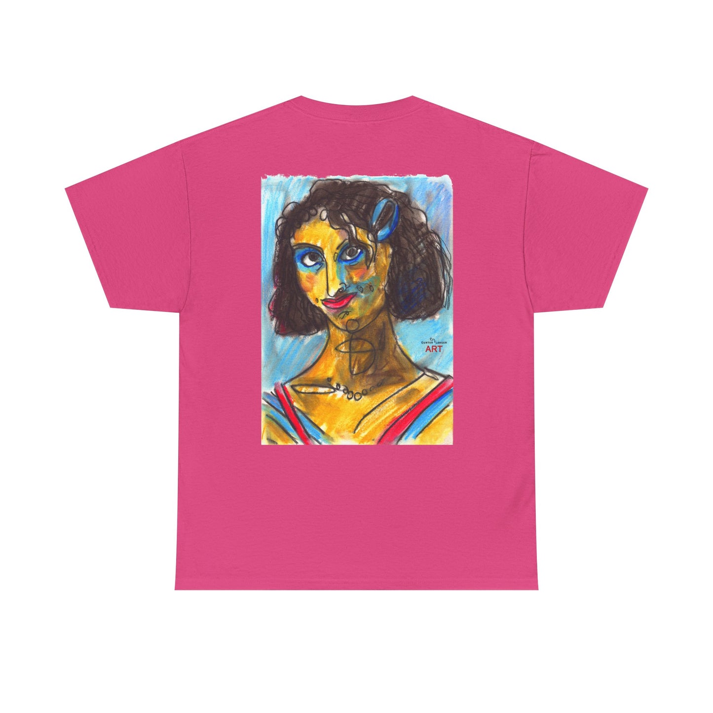 Unisex Heavy Cotton Tee - Motiv Augen & Frechdax, Neck Label