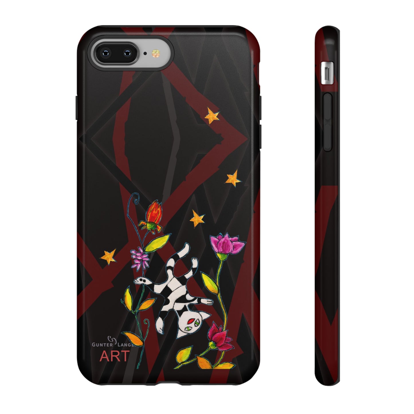 Tough Cases - iPhone - Motiv: Katze schwebt und Ranken, H 7,73 cm, Mikado3