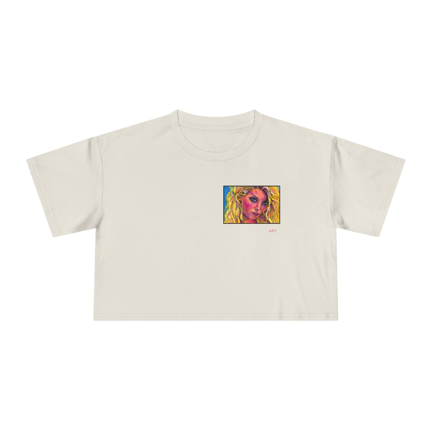 Women's Crop Tee - Motiv: Front "Maria" H 8,6 cm & Rückseite "Maria" (Ausschnitt) H 24,8 cm