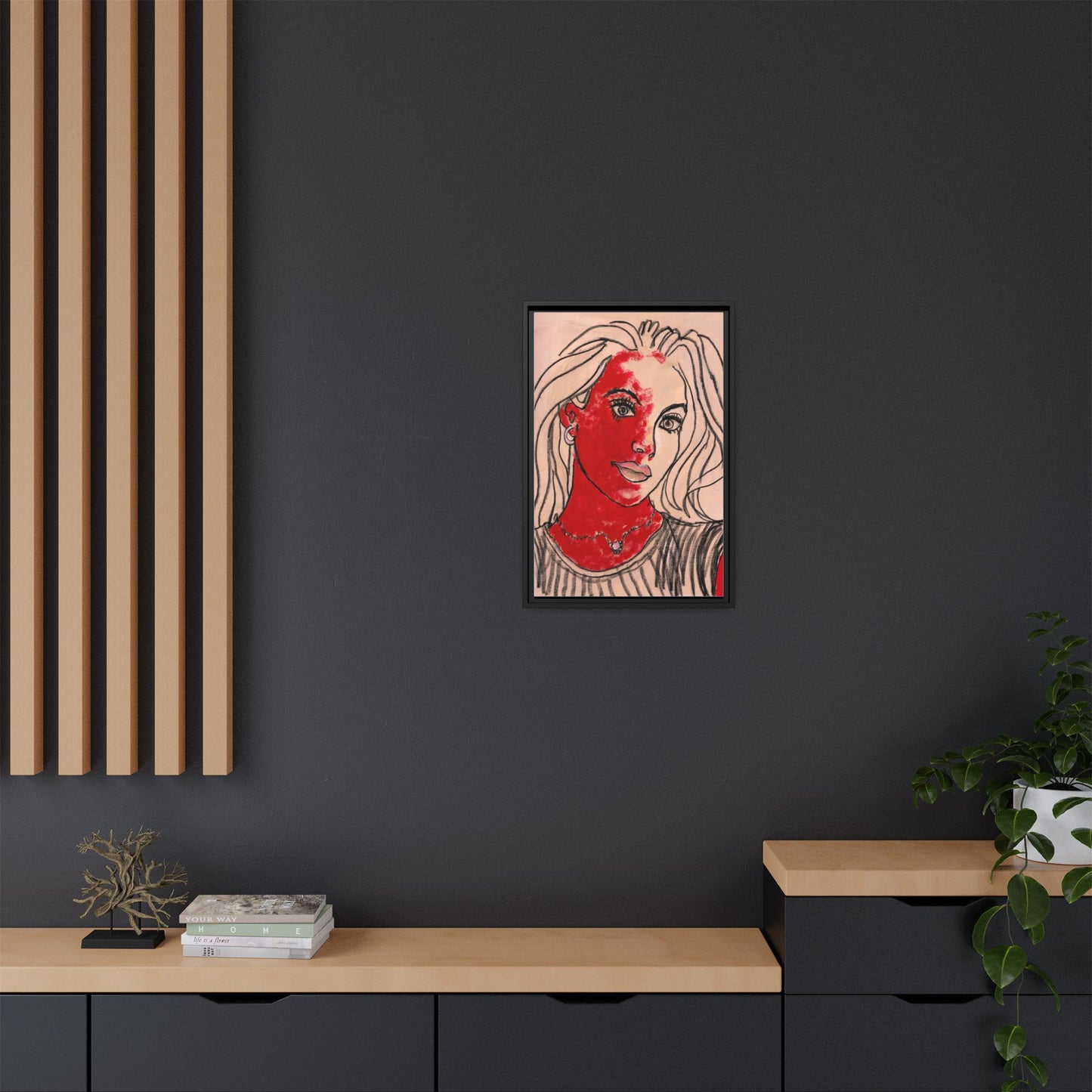 Matte Canvas, Framed (Multi-color) - Motiv: Christina, H 45,72 bis 76,20 cm