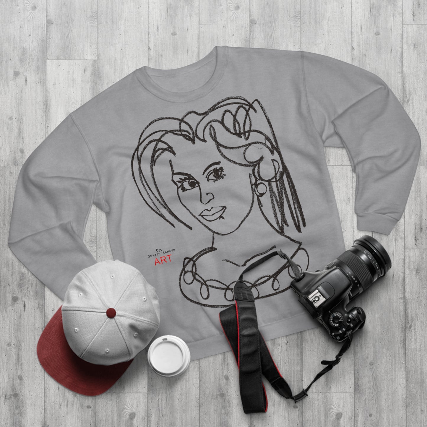 Copy of Unisex Crew Neck Sweatshirt (EU) - Motiv: Front Magda und Rückseite Magda, H 59 cm