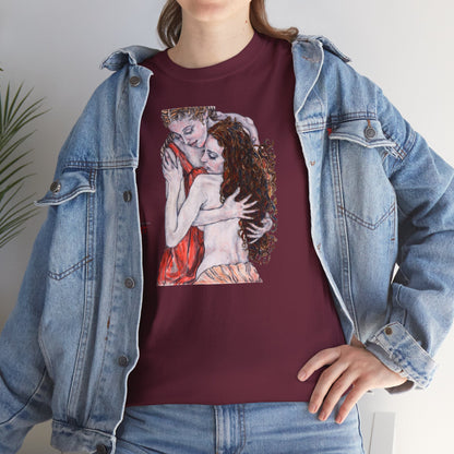 Unisex Heavy Cotton Tee - Mutter und Tochter - Motiv: Front  Bei dir,   H 30 cm