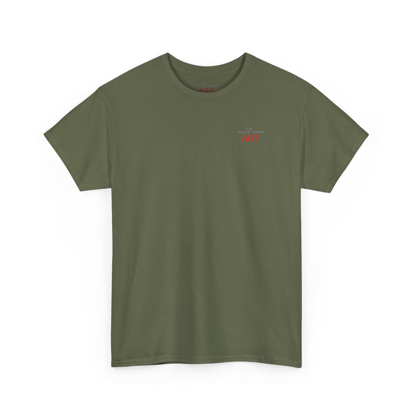 Unisex Heavy Cotton Tee - Motiv: Front Logo & Rückseite Lina, Neck Label
